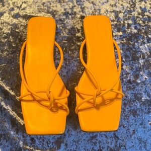 Orange Strappy Sandles